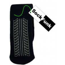Thermal Slipper Socks - Black withTyre Tread Pattern